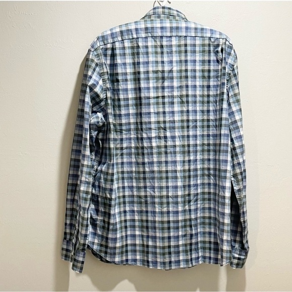 J CREW MERCANTILE Men’s Flex Washed Shirt In Blue Plaid Long Sleeve Size XXL - Picture 3 of 7